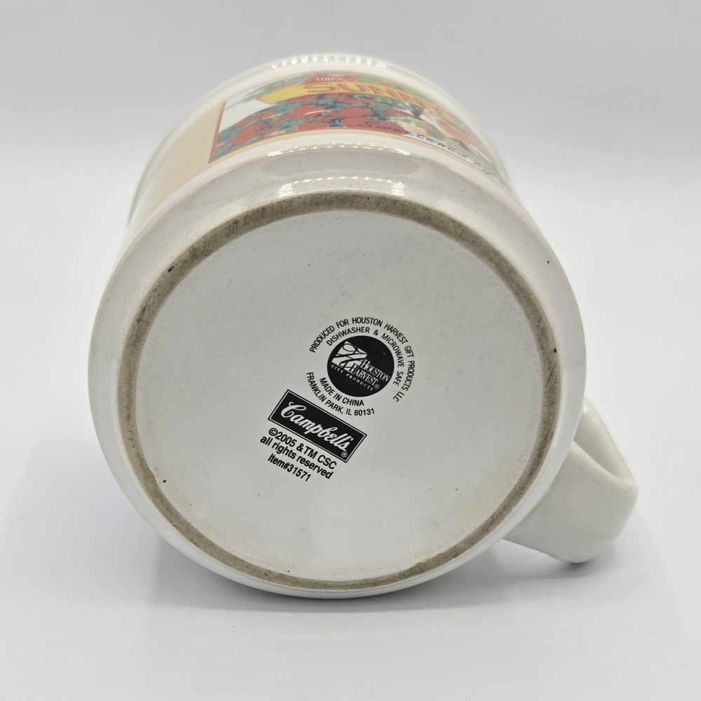 Campbell's Soup Short Wide Coffee Mug Harvest Gifts* Vegetables Tomato 16 oz. - Picture 4 of 6